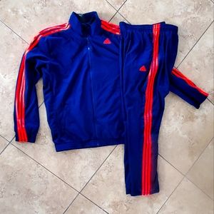 Adidas Track Suit orange and blue